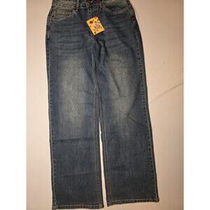 Hybrid & Company Jeans Womens Size 7 Wide Leg Blue Stretch Denim NWT